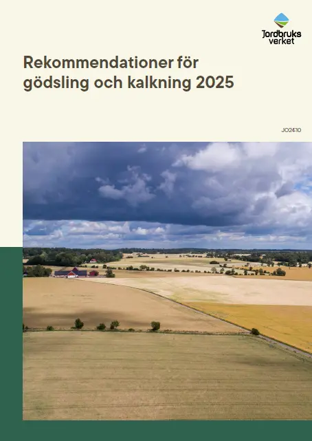 Framsida skriften rekommendationer för gödsling och kalkning
