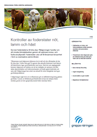 Modulblad 41B Kontroll av foderstater, nöt och lamm